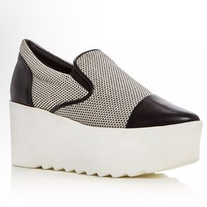 Kendall & Kylie  Black and White platform Slip on Sneakers